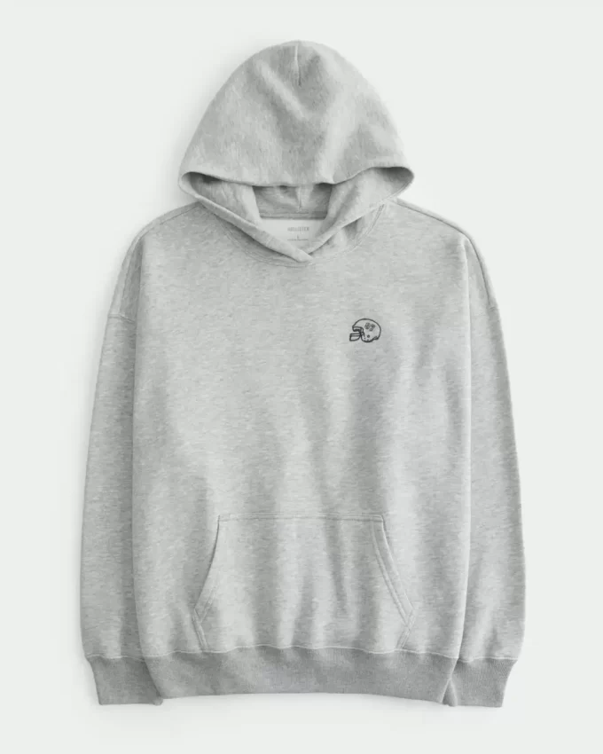 Oversized Football Graphic Hoodie Oversized Football Graphic Hoodie