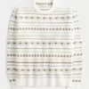 Oversized Heart Pattern Crew Sweater