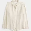 Oversized Linen-Blend Shirt