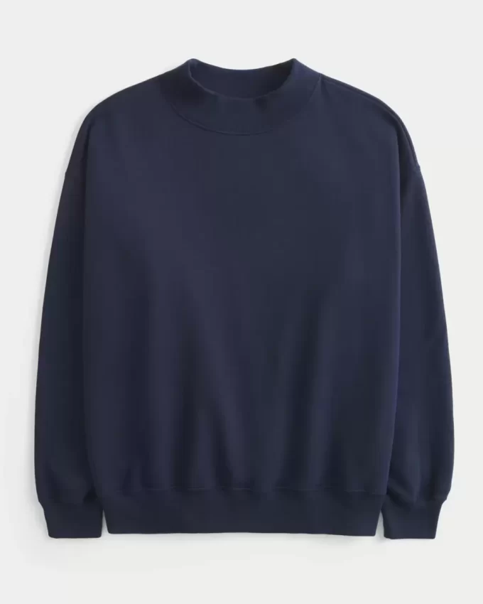 Oversized Mock-Neck Sweatshirt Oversized Mock-Neck Sweatshirt