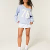 Oversized Number Graphic V-Neck Sweatshirt Oversized Number Graphic V-Neck Sweatshirt