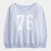Oversized Number Graphic V-Neck Sweatshirt Oversized Number Graphic V-Neck Sweatshirt