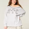 Oversized NYC Graphic V-Neck Sweatshirt Oversized NYC Graphic V-Neck Sweatshirt