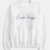 Oversized Ocean Beach Graphic Crew Sweatshirt Oversized Ocean Beach Graphic Crew Sweatshirt