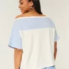 Oversized Off-the-Shoulder Varsity San Diego Graphic Tee Oversized Off-the-Shoulder Varsity San Diego Graphic Tee