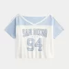 Oversized Off-the-Shoulder Varsity San Diego Graphic Tee Oversized Off-the-Shoulder Varsity San Diego Graphic Tee
