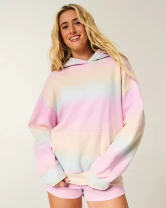 Oversized Pattern Hoodie