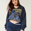 Oversized UCLA Graphic Notch-Neck Sweatshirt Oversized UCLA Graphic Notch-Neck Sweatshirt