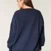 Oversized UCLA Graphic Notch-Neck Sweatshirt Oversized UCLA Graphic Notch-Neck Sweatshirt