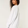 Oversized UGA Dawgs Graphic Notch-Neck Sweatshirt Oversized UGA Dawgs Graphic Notch-Neck Sweatshirt