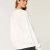 Oversized University of Texas Graphic Notch-Neck Sweatshirt Oversized University of Texas Graphic Notch-Neck Sweatshirt