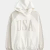 Oversized USA Graphic Hoodie Oversized USA Graphic Hoodie
