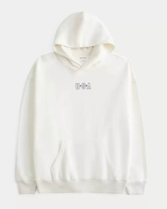 Oversized USA Graphic Hoodie Oversized USA Graphic Hoodie