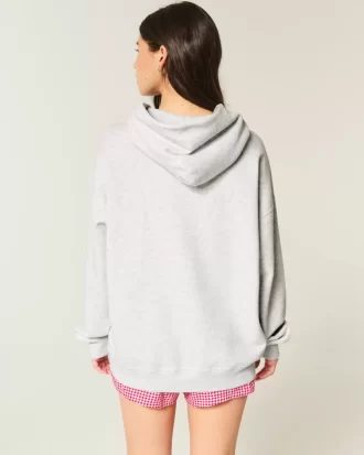 Oversized Varsity Graphic Hoodie