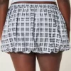 Plaid Bubble Mini Skirt