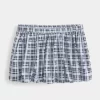 Plaid Bubble Mini Skirt