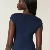 Pointelle Square-Neck Top