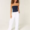 Pull-On Slub Pants