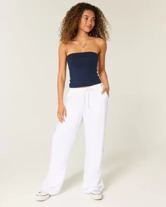 Pull-On Slub Pants