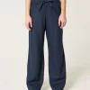 Pull-On Wide-Leg Pants
