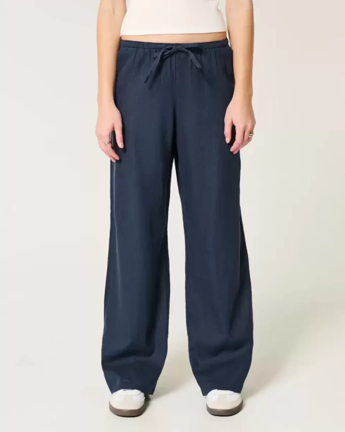 Pull-On Wide-Leg Pants