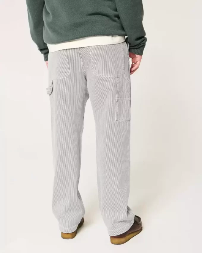 Railroad Stripe Baggy Painter Jeans