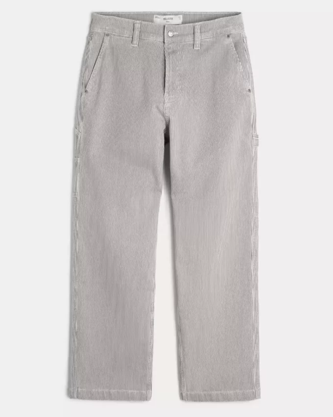 Railroad Stripe Baggy Painter Jeans