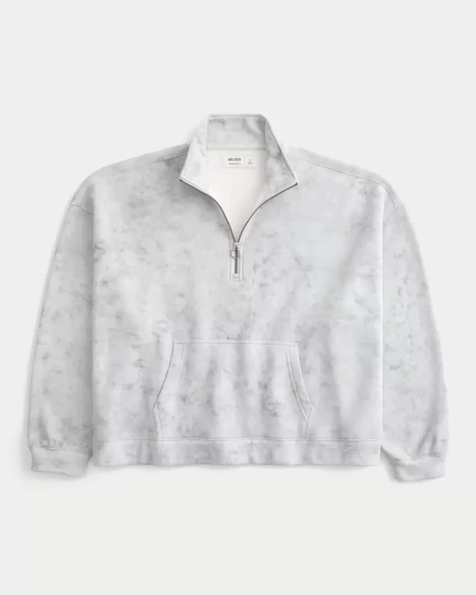 Rectangle Fit Quarter-Zip Sweatshirt