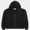 Rectangle Fit Zip-Up Hoodie