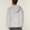 Rectangle Fit Zip-Up Hoodie