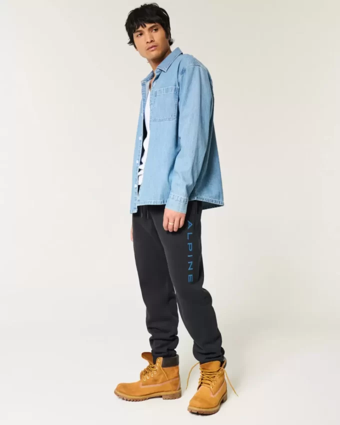 Relaxed Alpine Graphic Fleece Joggers