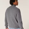 Relaxed Graphic Zip-Up Sweater