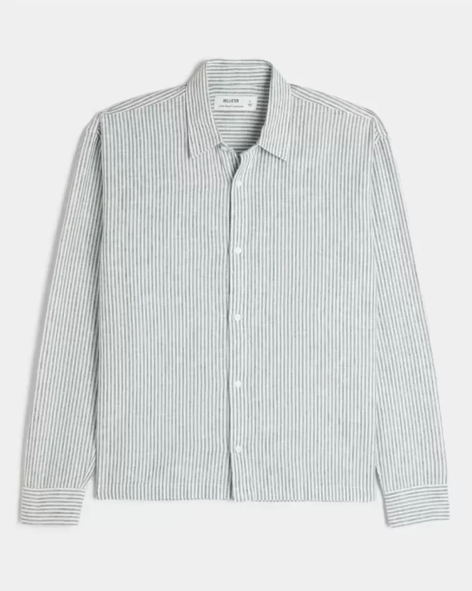 Relaxed Linen-Blend Shirt