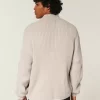 Relaxed Number Graphic Zip-Up Sweater
