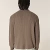 Relaxed Number Graphic Zip-Up Sweater