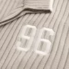 Relaxed Number Graphic Zip-Up Sweater