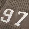 Relaxed Number Graphic Zip-Up Sweater