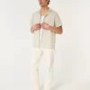 Relaxed Short-Sleeve Embroidered Pattern Shirt