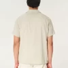 Relaxed Short-Sleeve Embroidered Pattern Shirt