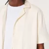 Relaxed Textured Short-Sleeve Shirt