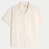 Relaxed Textured Short-Sleeve Shirt