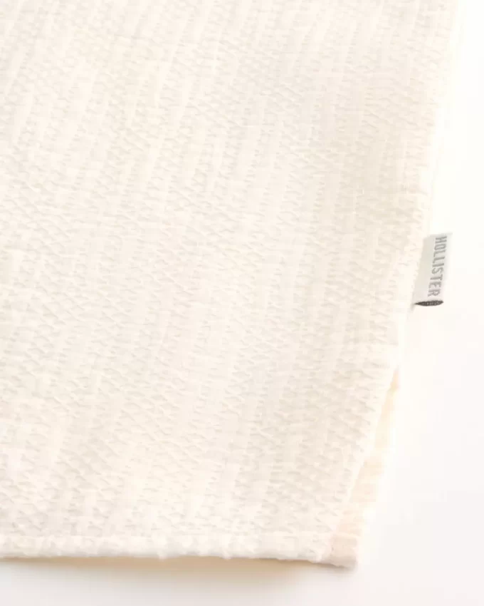 Relaxed Textured Short-Sleeve Shirt