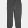 Relaxed Twill Cargo Joggers