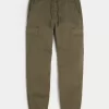Relaxed Twill Cargo Joggers