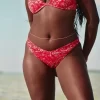 Ribbed High-Leg Cheekiest Bikini Bottom