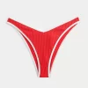 Ribbed High-Leg V-Waist Cheekiest Bikini Bottom