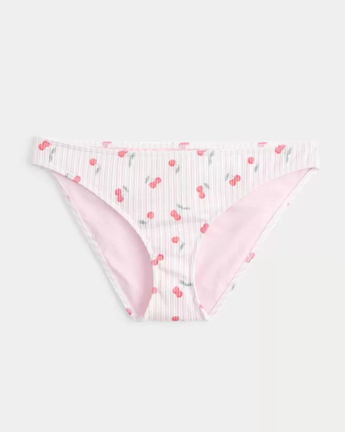 Ribbed Low-Rise Bikini Bottom