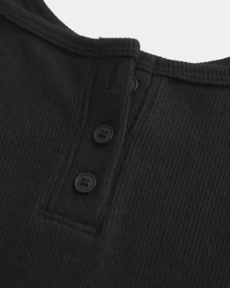 Ribbed Notch Henley Cami