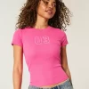 Ribbed Number Graphic Baby Tee