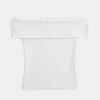 Ribbed Off-the-Shoulder Foldover Top